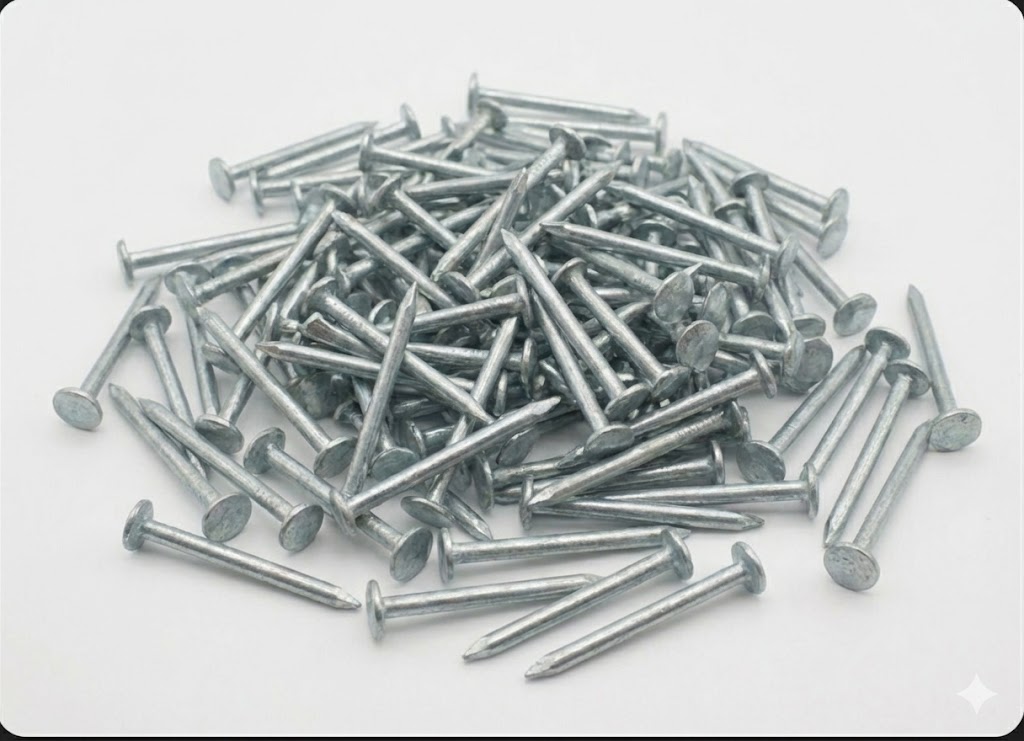 A pile of Roofing Nails